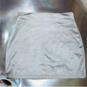 Silver Mini Skirt